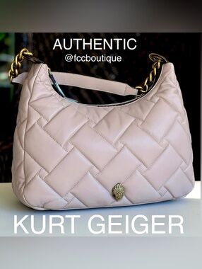 KURT GEIGER  London NWT LARGE KENSINGTON Soft Leather hobo BLUSH